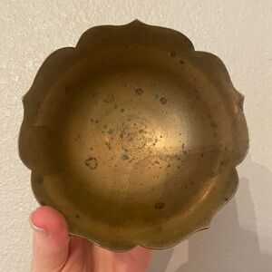 Vintage Brass Lotus Flower Bowl